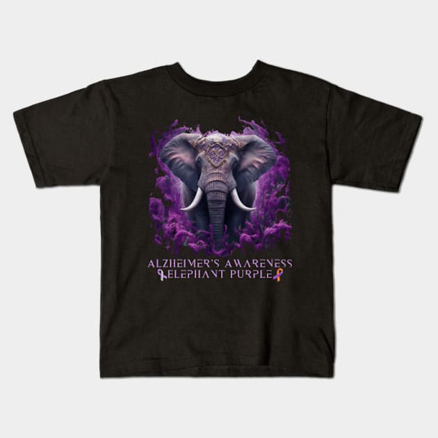 alzheimers warrior unbreakable Kids T-Shirt by Pastelsword